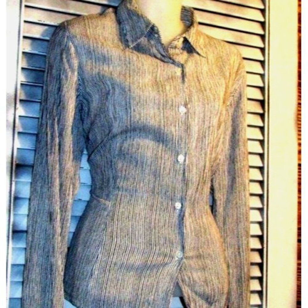 Telluride Clothing Co. Sz 10 Striped Cotton Shirt